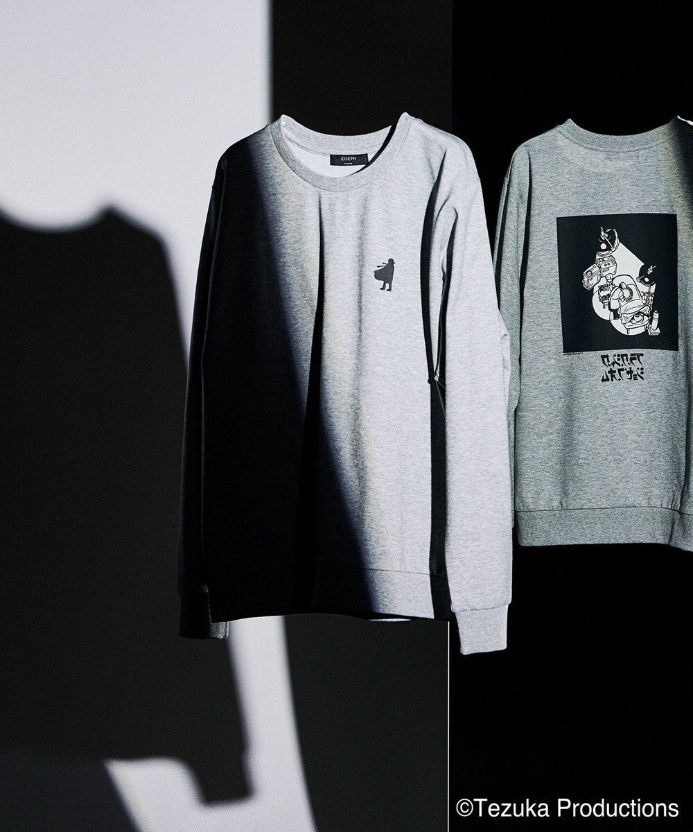 【ジョゼフ オム/JOSEPH HOMME / MEN】のブラック・ジャック×JOSEPH HOMME BACK PRINT LONG SWEAT インテリア・キッズ・メンズ・レディースファッション・服の通販 founy(ファニー) ファッション Fashion メンズファッション Fashion for Men トップス・カットソー Cut & Sew Tops メンズシャツ Shirts カットソー Cut and Sewn Top キャラクター Character, Licensed Characters トレーナー Sweatshirt, Trainer フロント Front, Front Design プリント Print, Printed Pattern 夏 Summer S/S・春夏 SS, Spring/Summer, Warm Season A/W・秋冬 Autumn/Winter ライトグレー系|ID: prp329100004713139 ipo3291000000034198649