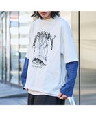 【ウィゴー/WEGO / MEN】のフェイクレイヤードグラフィックT(LS) ブルーボーダー|ID: prp329100004713148 ipo3291000000034047285