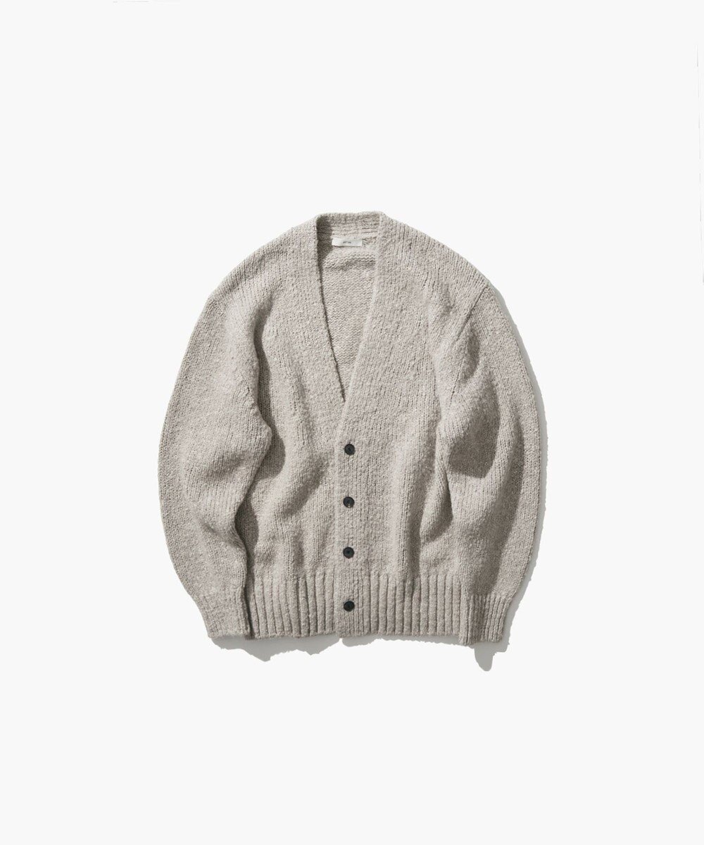 【エイトン/ATON】のSILK TAM Vネックカーディガン インテリア・キッズ・メンズ・レディースファッション・服の通販 founy(ファニー) 　ファッション　Fashion　レディースファッション　Fashion for Women　トップス・カットソー　Cut & Sew Tops　カーディガン・羽織り　Layered Style Cardigans　Vネックトップス　V-Neck Tops / V-Cut Neckline Shirts　カーディガン　Cardigan, Knitwear　シルク　Silk, 100% Silk　ランダム　Random, Irregular　A/W・秋冬　Autumn/Winter　GREIGE|ID: prp329100004713179 ipo3291000000034047395