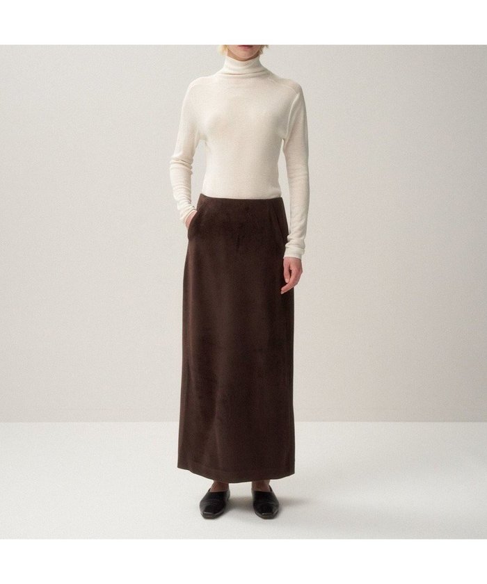 【エイトン/ATON】のSILK MOSSA ストレートスカート インテリア・キッズ・メンズ・レディースファッション・服の通販 founy(ファニー) https://founy.com/ ファッション Fashion レディースファッション Fashion for Women スカート Skirts ストレート Straight, Straight Cut ポケット Pocket, Pocket Detail A/W・秋冬 Autumn/Winter 防寒 Cold Protection, Winter-Ready |ID: prp329100004713180 ipo3291000000034047398