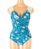 【三愛水着楽園/San-ai Resort】の【SALE】【Reir Premium】Columbia patch(Liberty Fabric) ワンピース水着 9号/11号 グリーン|ID: prp329100004714196 ipo3291000000034887268