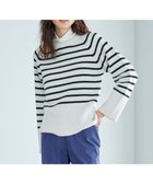 【エニー/ANY】の【洗濯機可能/6色展開】ラムウールラグランスリーブニット オフベース×ブラックラインボーダー|ID: prp329100004714202 ipo3291000000034398679