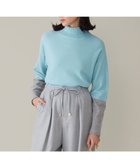 【自由区/JIYU-KU】の【洗える】セミウーステッドウールタートルネック ニット メンソール×ライトグレー|ID: prp329100004714207 ipo3291000000034463629