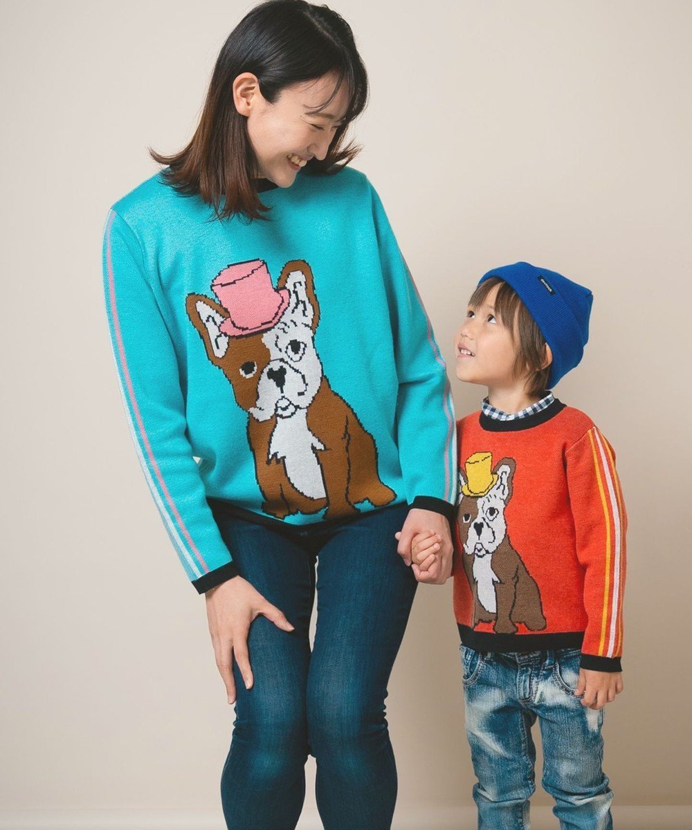 【アミアミ/ami amie】の紳士のフレブルプルオーバーFree Size インテリア・キッズ・メンズ・レディースファッション・服の通販 founy(ファニー) 　ファッション　Fashion　レディースファッション　Fashion for Women　トップス・カットソー　Cut & Sew Tops　ニット　Knit Tops & Sweaters　カジュアルプルオーバー・ニットトップス　Pullovers & Knit Tops / Casual Pullovers　オレンジ　Orange　洗える　Machine Washable　カラフル　Colorful Design　セーター　Sweater, Knitwear　フレンチ　French, French Style　フロント　Front, Front Design　帽子　Hat, Headwear　モチーフ　Motif, Design Theme　A/W・秋冬　Autumn/Winter　S/S・春夏　SS, Spring/Summer, Warm Season　夏　Summer　サックス|ID: prp329100004714210 ipo3291000000034058265