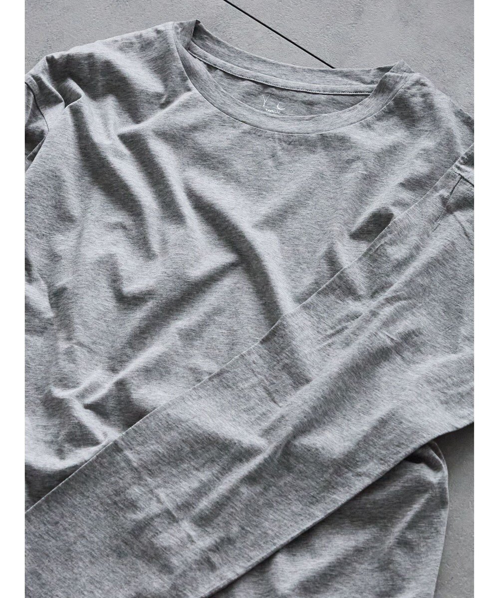 【テチチ/Te chichi】のシルケット天竺ロングスリーブTee インテリア・キッズ・メンズ・レディースファッション・服の通販 founy(ファニー) 　ファッション　Fashion　レディースファッション　Fashion for Women　トップス・カットソー　Cut & Sew Tops　シャツ・ブラウス・オフィスカジュアル　Elegant Blouses & Button-Ups　ロングTシャツ・Tシャツ　Longline T-Shirts & Tees　カットソー・ベーシックTシャツ　Cut-and-Sewn Tops / Stretch Tees & Basics　インナー　Innerwear　カットソー　Cut and Sewn Top　シルケット　Silket, Silky Cotton　シンプル　Simple, Minimal　ジャケット　Jacket, Outerwear　スリーブ　Sleeve, Long Sleeve / Short Sleeve　デニム　Denim, Jeans Material　ロング　Long, Long-Length　夏　Summer　S/S・春夏　SS, Spring/Summer, Warm Season　A/W・秋冬　Autumn/Winter　グレー|ID: prp329100004714222 ipo3291000000034058305