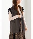 【テチチ/Te chichi】のレースドッキングテーラードジレ ダークブラウン|ID: prp329100004714224 ipo3291000000034058313