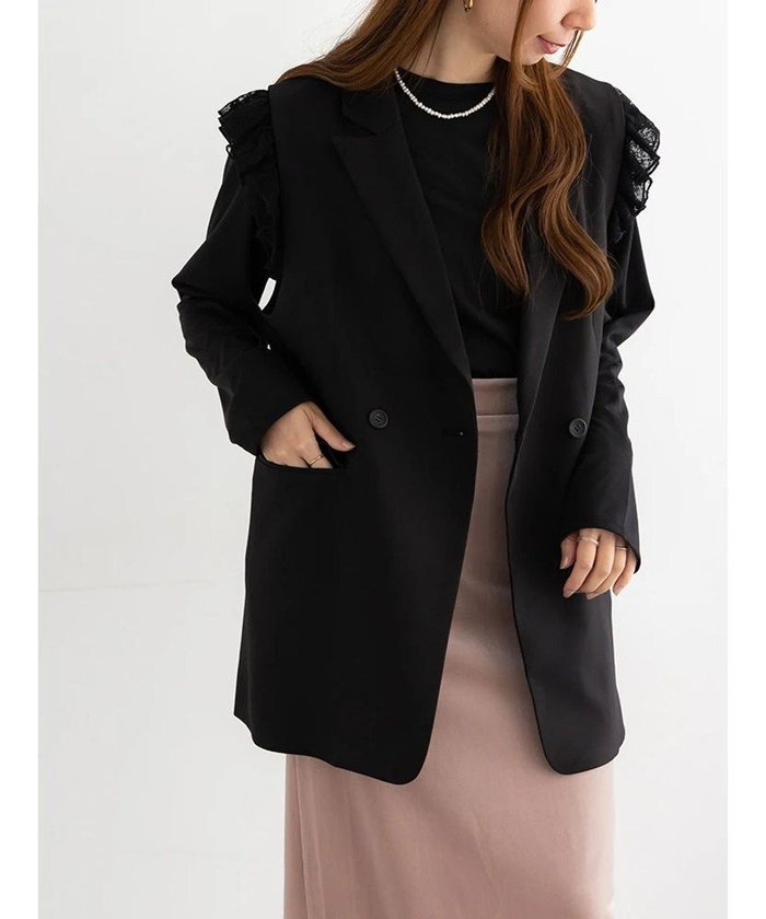 【テチチ/Te chichi】のレースドッキングテーラードジレ インテリア・キッズ・メンズ・レディースファッション・服の通販 founy(ファニー) https://founy.com/ ファッション Fashion レディースファッション Fashion for Women アウター Coat / Outerwear Collection レディースジャケット・軽アウター Jackets おすすめ Recommended / Our Picks シンプル Simple, Minimal ジャケット Jacket, Outerwear ストレッチ Stretch, Stretchy Fabric スリーブ Sleeve, Long Sleeve / Short Sleeve ツイル Twist, Twisted Detail ドッキング Docking, Mixed Material フリル Frill, Ruffle レース Lace, Lace Fabric 夏 Summer S/S・春夏 SS, Spring/Summer, Warm Season 秋 Autumn A/W・秋冬 Autumn/Winter |ID: prp329100004714224 ipo3291000000036204591