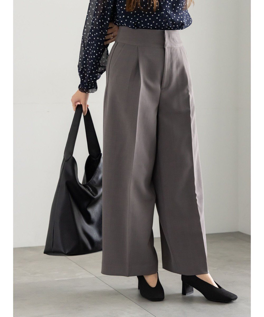 【テチチ/Te chichi】のバックレースアップロングパンツ《2025Autumn catalog vol.2 item》 インテリア・キッズ・メンズ・レディースファッション・服の通販 founy(ファニー) 　ファッション　Fashion　レディースファッション　Fashion for Women　パンツ　Pants & Trousers　2025年　2025　2025-2026秋冬・A/W　Autumn/Winter 2025–26 AW25–26　おすすめ　Recommended / Our Picks　ストレッチ　Stretch, Stretchy Fabric　センター　Center, Center Line　夏　Summer　S/S・春夏　SS, Spring/Summer, Warm Season　A/W・秋冬　Autumn/Winter　チャコールグレー|ID: prp329100004714225 ipo3291000000034058315