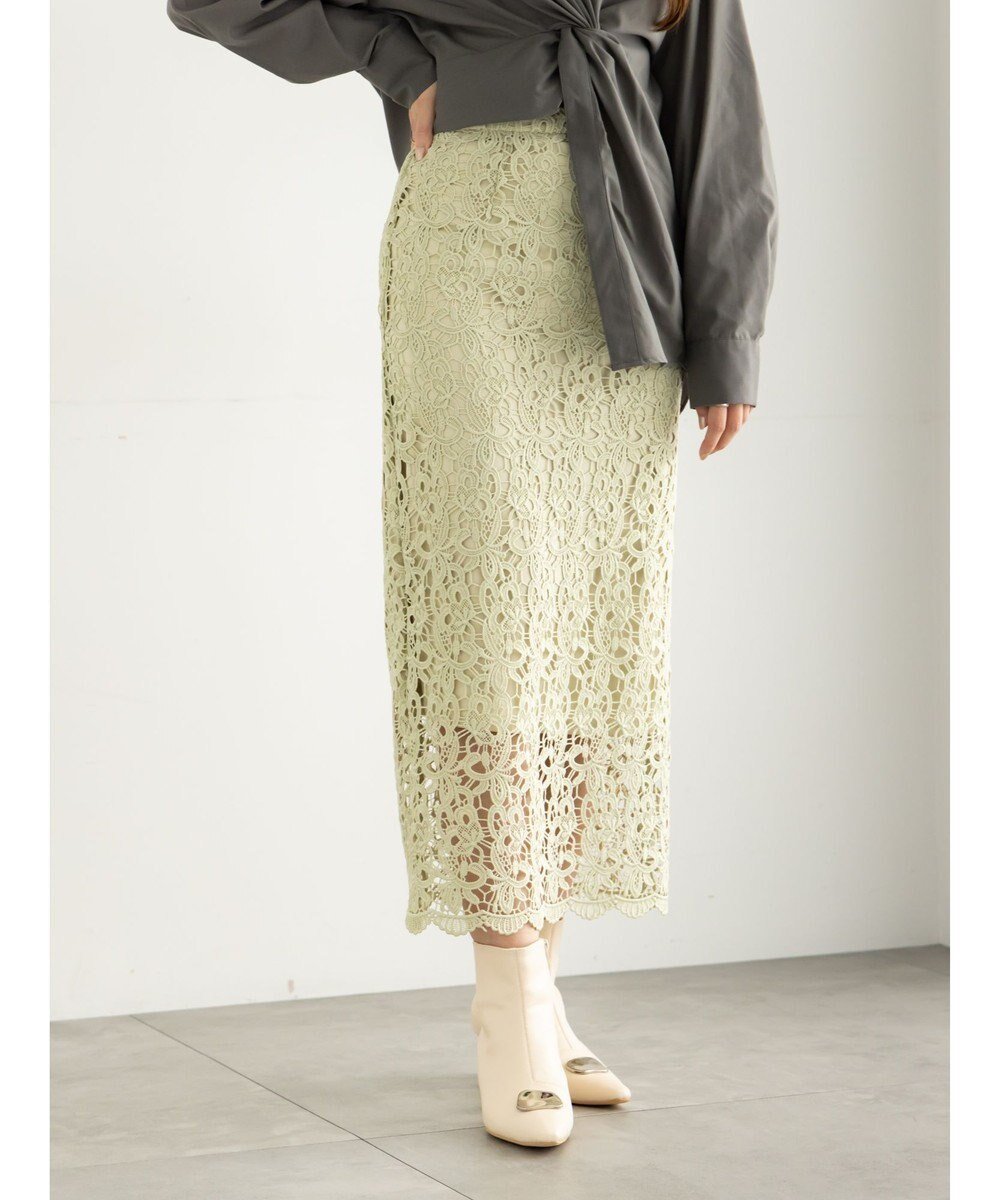 【テチチ/Te chichi】のケミカルレースナロースカート《2025Autumn catalog vol.2 item》 インテリア・キッズ・メンズ・レディースファッション・服の通販 founy(ファニー) ファッション Fashion レディースファッション Fashion for Women スカート Skirts 2025年 2025 2025-2026秋冬・A/W Autumn/Winter 2025–26 AW25–26 おすすめ Recommended / Our Picks ケミカル Chemical, Chemical Wash レース Lace, Lace Fabric 夏 Summer S/S・春夏 SS, Spring/Summer, Warm Season A/W・秋冬 Autumn/Winter グリーン|ID: prp329100004714226 ipo3291000000034058320