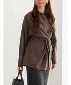 【テチチ/Te chichi】のツイストデザインシャツ《2025Autumn catalog vol.2 item》 ブラウン|ID: prp329100004714228 ipo3291000000034058326