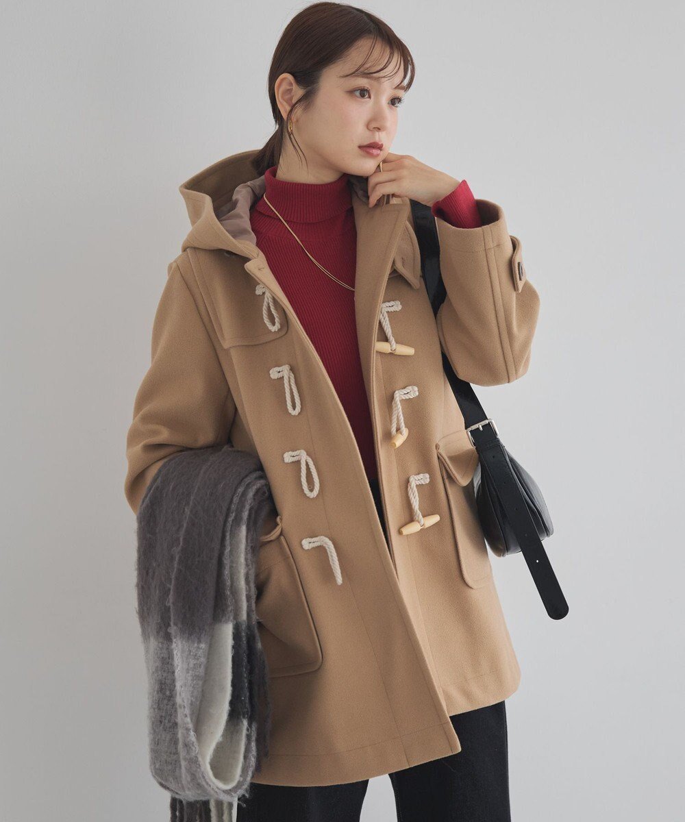 【アースミュージックアンドエコロジー/earth music&ecology】のダッフルコート インテリア・キッズ・メンズ・レディースファッション・服の通販 founy(ファニー) 　ファッション　Fashion　レディースファッション　Fashion for Women　アウター　Coat / Outerwear Collection　コート・ロングコート・ピーコート　Long Coats, Peacoats & More　レディースジャケット・軽アウター　Jackets　ダッフルコート　Duffle Coats　クラシカル　Classical, Vintage-Inspired　ジャケット　Jacket, Outerwear　ダッフルコート　Duffle Coat, Toggle Coat　フラップ　Flap, Flap Pocket　フロント　Front, Front Design　ポケット　Pocket, Pocket Detail　A/W・秋冬　Autumn/Winter　Beige|ID: prp329100004714230 ipo3291000000035374001