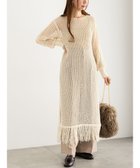 【テチチ/Te chichi】のフリンジメッシュニットワンピース《2025Autumn catalog vol.2 item》 オフホワイト|ID: prp329100004714231 ipo3291000000034058337