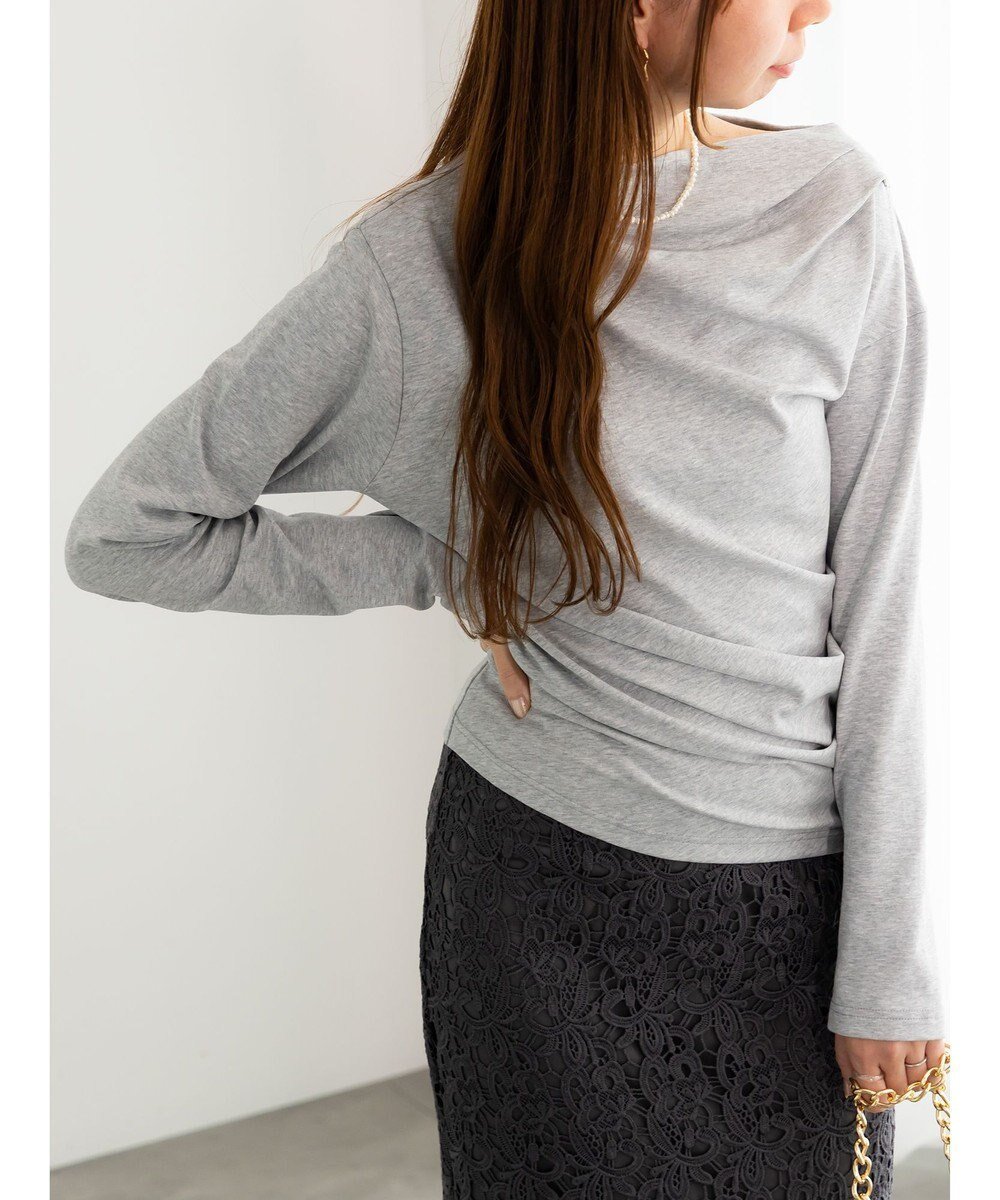 【テチチ/Te chichi】のスムースアシメロングスリーブプルオーバー《2025Autumn catalog vol.2 item》 インテリア・キッズ・メンズ・レディースファッション・服の通販 founy(ファニー) ファッション Fashion レディースファッション Fashion for Women トップス・カットソー Cut & Sew Tops シャツ・ブラウス・オフィスカジュアル Elegant Blouses & Button-Ups ロングTシャツ・Tシャツ Longline T-Shirts & Tees カジュアルプルオーバー・ニットトップス Pullovers & Knit Tops / Casual Pullovers カットソー・ベーシックTシャツ Cut-and-Sewn Tops / Stretch Tees & Basics 2025年 2025 2025-2026秋冬・A/W Autumn/Winter 2025–26 AW25–26 アシンメトリー Asymmetrical Style カットソー Cut and Sewn Top シンプル Simple, Minimal 夏 Summer S/S・春夏 SS, Spring/Summer, Warm Season A/W・秋冬 Autumn/Winter グレー|ID: prp329100004714232 ipo3291000000034058340