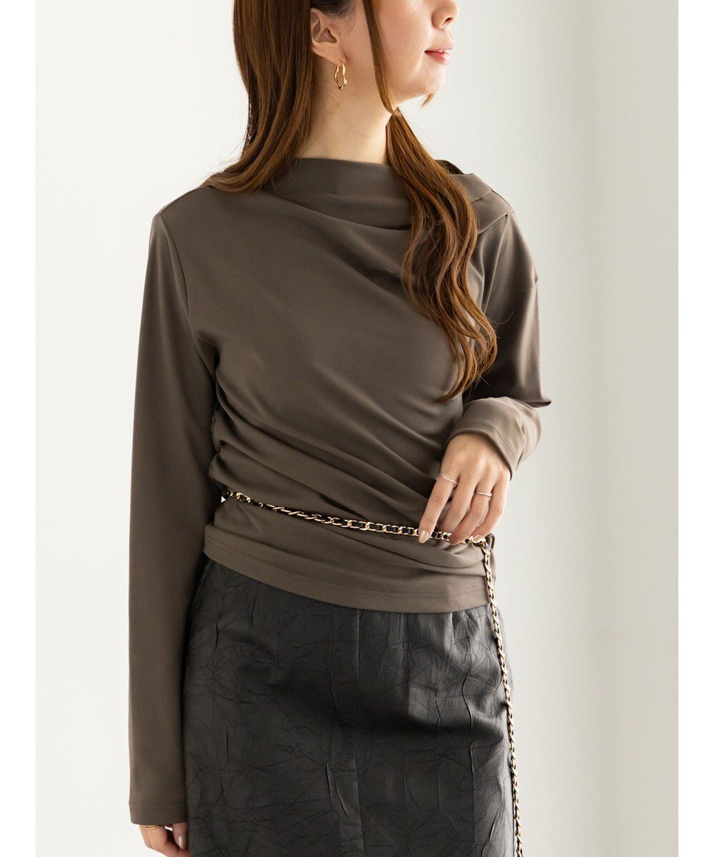 【テチチ/Te chichi】のスムースアシメロングスリーブプルオーバー《2025Autumn catalog vol.2 item》 インテリア・キッズ・メンズ・レディースファッション・服の通販 founy(ファニー) ファッション Fashion レディースファッション Fashion for Women トップス・カットソー Cut & Sew Tops シャツ・ブラウス・オフィスカジュアル Elegant Blouses & Button-Ups ロングTシャツ・Tシャツ Longline T-Shirts & Tees カジュアルプルオーバー・ニットトップス Pullovers & Knit Tops / Casual Pullovers カットソー・ベーシックTシャツ Cut-and-Sewn Tops / Stretch Tees & Basics 2025年 2025 2025-2026秋冬・A/W Autumn/Winter 2025–26 AW25–26 アシンメトリー Asymmetrical Style カットソー Cut and Sewn Top シンプル Simple, Minimal 夏 Summer S/S・春夏 SS, Spring/Summer, Warm Season A/W・秋冬 Autumn/Winter カーキ|ID: prp329100004714232 ipo3291000000034058342