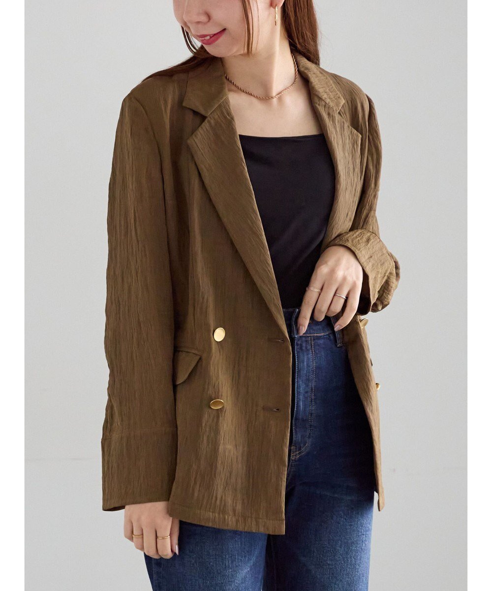 【テチチ/Te chichi】のリンクルライトテーラードジャケット インテリア・キッズ・メンズ・レディースファッション・服の通販 founy(ファニー) ファッション Fashion レディースファッション Fashion for Women アウター Coat / Outerwear Collection レディースジャケット・軽アウター Jackets テーラードジャケット / 通勤・きれいめスタイル Tailored Jackets & Blazers ジャケット Jacket, Outerwear フロント Front, Front Design エレガント 上品 Elegant 夏 Summer S/S・春夏 SS, Spring/Summer, Warm Season A/W・秋冬 Autumn/Winter ブラウン|ID: prp329100004714234 ipo3291000000034058349