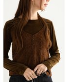 【テチチ/Te chichi】の起毛レース前後2WAYキャミブラウス ブラウン|ID: prp329100004714237 ipo3291000000034058359