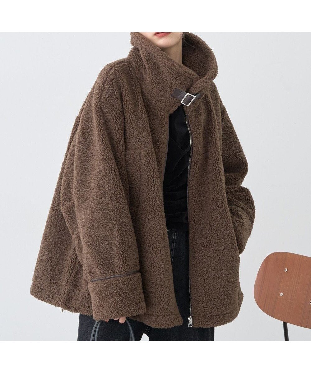 【アースミュージックアンドエコロジー/earth music&ecology】のボアZIPブルゾン インテリア・キッズ・メンズ・レディースファッション・服の通販 founy(ファニー) ファッション Fashion レディースファッション Fashion for Women アウター Coat / Outerwear Collection レディースジャケット・軽アウター Jackets ブルゾンジャケット・スポーティアウター Blouson Jackets おすすめ Recommended / Our Picks インナー Innerwear ジャケット Jacket, Outerwear スタイリッシュ Stylish, Fashionable フェイクレザー Faux Leather, PU Leather ブルゾン Blouson, Bomber Jacket ポケット Pocket, Pocket Detail 冬 Winter / This Winter A/W・秋冬 Autumn/Winter 防寒 Cold Protection, Winter-Ready Brown|ID: prp329100004714240 ipo3291000000034058371