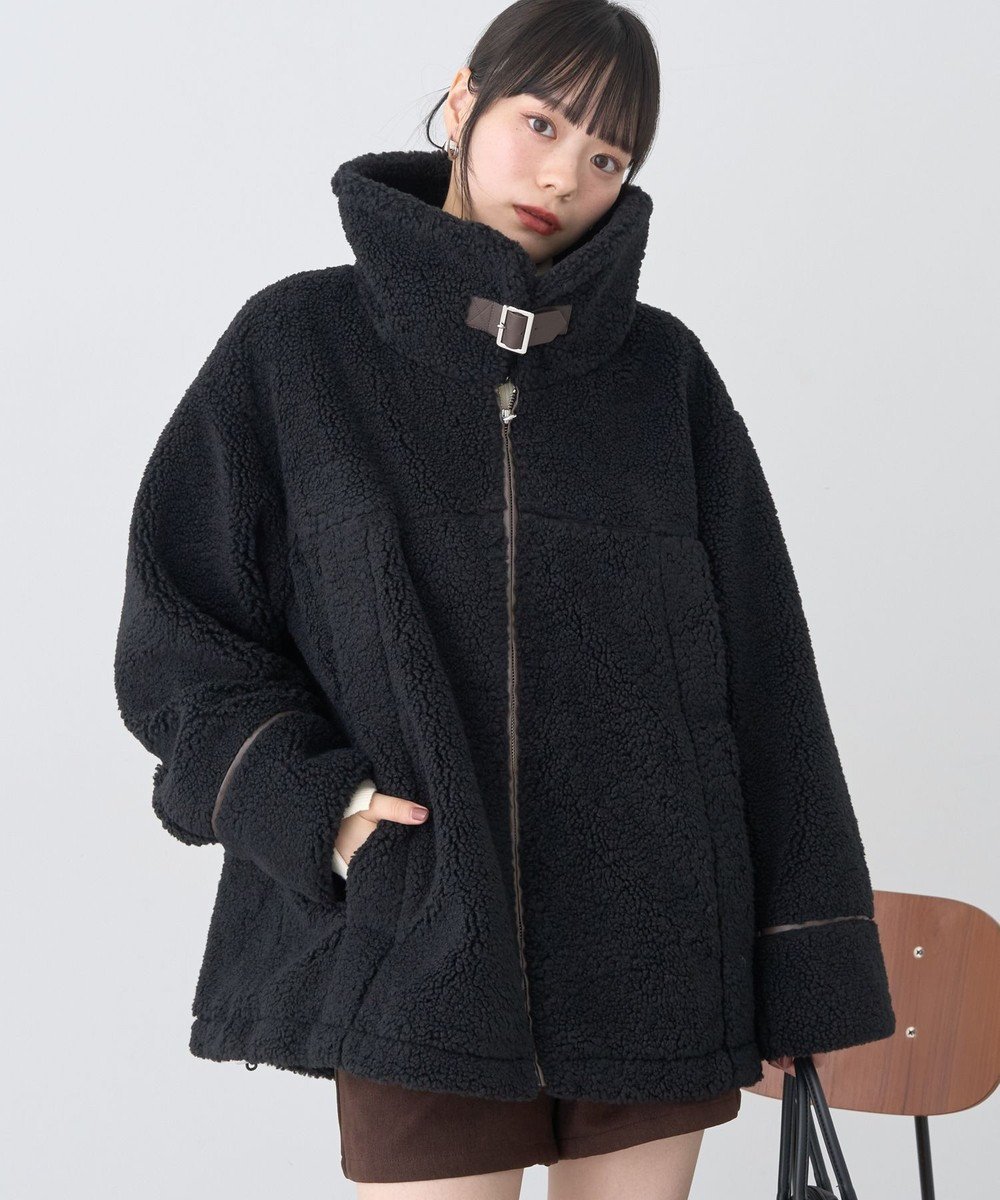 【アースミュージックアンドエコロジー/earth music&ecology】のボアZIPブルゾン インテリア・キッズ・メンズ・レディースファッション・服の通販 founy(ファニー) 　ファッション　Fashion　レディースファッション　Fashion for Women　アウター　Coat / Outerwear Collection　レディースジャケット・軽アウター　Jackets　ブルゾンジャケット・スポーティアウター　Blouson Jackets　おすすめ　Recommended / Our Picks　インナー　Innerwear　ジャケット　Jacket, Outerwear　スタイリッシュ　Stylish, Fashionable　フェイクレザー　Faux Leather, PU Leather　ブルゾン　Blouson, Bomber Jacket　ポケット　Pocket, Pocket Detail　冬　Winter / This Winter　A/W・秋冬　Autumn/Winter　防寒　Cold Protection, Winter-Ready　Black|ID: prp329100004714240 ipo3291000000035826012