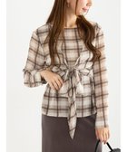 【テチチ/Te chichi】のウエストリボンシアーチェックブラウス ブラウン|ID: prp329100004714247 ipo3291000000034058393