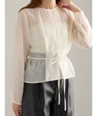 【テチチ/Te chichi】のナローリボンシアーペプラムブラウス《2025Autumn catalog vol.2 item》 人気、トレンドファッション・服の通販 founy(ファニー) ファッション Fashion レディースファッション Fashion for Women トップス・カットソー Cut & Sew Tops シャツ・ブラウス・オフィスカジュアル Elegant Blouses & Button-Ups 2025年 2025 2025-2026秋冬・A/W Autumn/Winter 2025–26 AW25–26 シアー Sheer, See-Through デニム Denim, Jeans Material トレンド Trend, Trending Now ペプラム Peplum, Flared Hem 夏 Summer S/S・春夏 SS, Spring/Summer, Warm Season A/W・秋冬 Autumn/Winter thumbnail オフホワイト|ID: prp329100004714250 ipo3291000000036204955