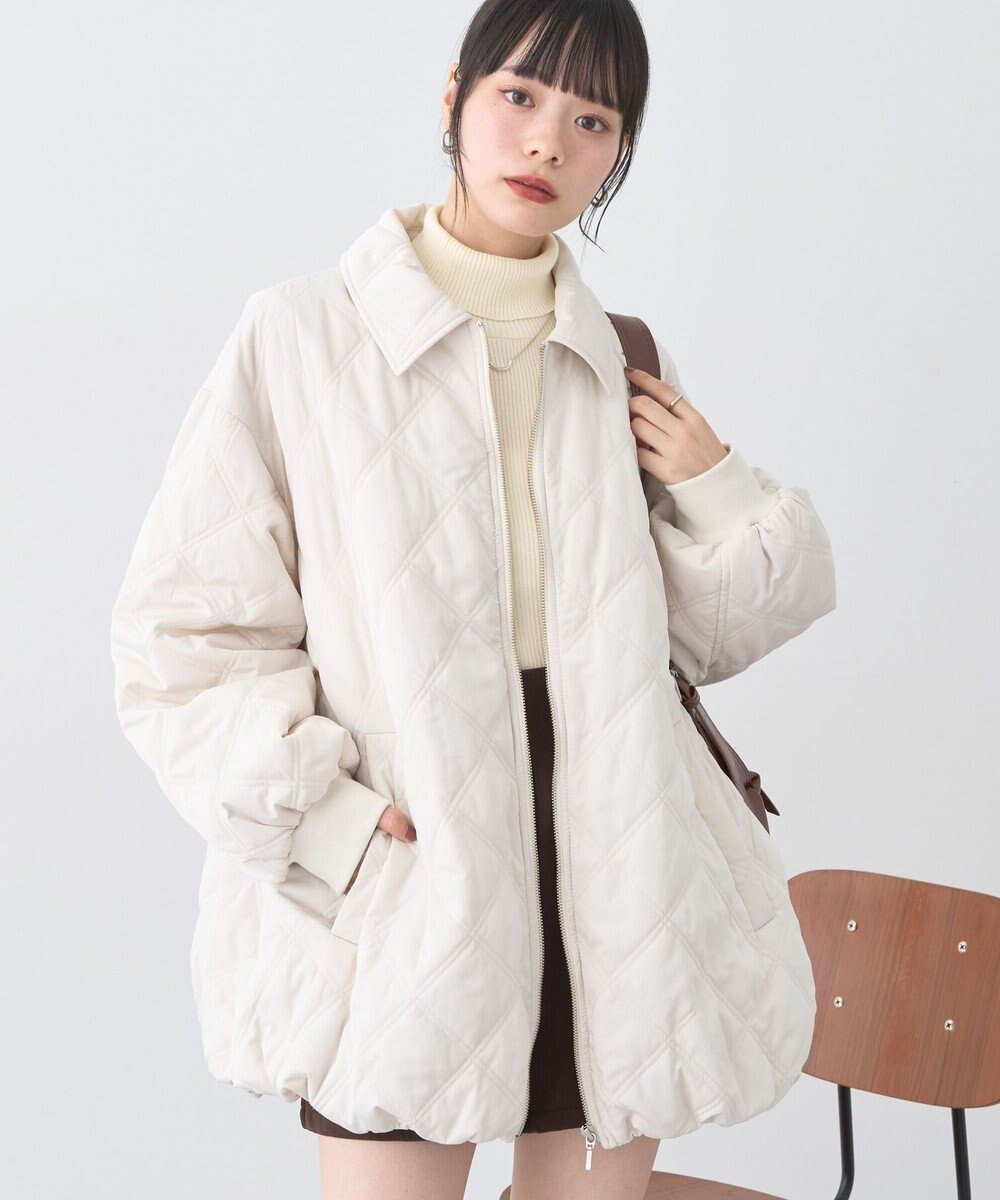 【アースミュージックアンドエコロジー/earth music&ecology】の【WEB限定】ダブルステッチキルティングコート インテリア・キッズ・メンズ・レディースファッション・服の通販 founy(ファニー) ファッション Fashion レディースファッション Fashion for Women アウター Coat / Outerwear Collection コート・ロングコート・ピーコート Long Coats, Peacoats & More レディースジャケット・軽アウター Jackets キルティング Quilted, Quilting ギャザー Gathered, Ruffled ジャケット Jacket, Outerwear ダブル Double, Double-Breasted フェミニン Feminine, Girly ポケット Pocket, Pocket Detail ミドル Middle Length, Mid Height A/W・秋冬 Autumn/Winter Ivory|ID: prp329100004714256 ipo3291000000035830253