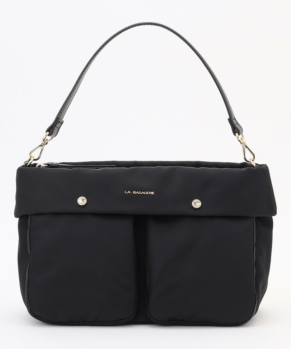 【ラ バガジェリー/LA BAGAGERIE】のダブルフロントポケット2WAYショルダー インテリア・キッズ・メンズ・レディースファッション・服の通販 founy(ファニー) ファッション Fashion レディースファッション Fashion for Women ショルダー Shoulder, Shoulder Strap シンプル Simple, Minimal スマート Smart, Elegant ダブル Double, Double-Breasted フロント Front, Front Design ポケット Pocket, Pocket Detail マグネット Magnet, Magnetic Closure ブラック|ID: prp329100004714258 ipo3291000000034058434