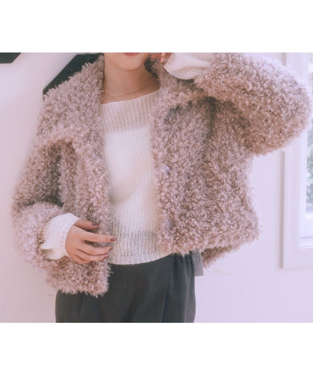 【アースミュージックアンドエコロジー/earth music&ecology】のプードルファーショートブルゾン インテリア・キッズ・メンズ・レディースファッション・服の通販 founy(ファニー) ファッション Fashion レディースファッション Fashion for Women アウター Coat / Outerwear Collection レディースジャケット・軽アウター Jackets ブルゾンジャケット・スポーティアウター Blouson Jackets ショート Short, Short Length ジャケット Jacket, Outerwear スタンド Stand Collar, Upright Stand ビッグ Big, Oversized ブルゾン Blouson, Bomber Jacket ポケット Pocket, Pocket Detail ロング Long, Long-Length ワイド Wide, Wide Fit A/W・秋冬 Autumn/Winter Pink Beige|ID: prp329100004714263 ipo3291000000034058455