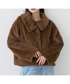 【アースミュージックアンドエコロジー/earth music&ecology】のファーショートブルゾン Brown|ID: prp329100004714264 ipo3291000000035393552