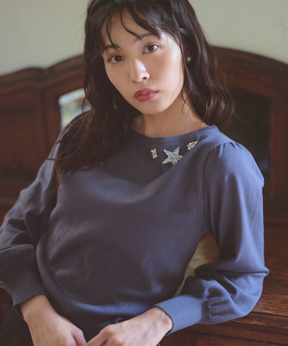 【フェルゥ/Feroux】のブローチデザインニット プルオーバー 人気、トレンドファッション・服の通販 founy(ファニー) 　ファッション　Fashion　レディースファッション　Fashion for Women　トップス・カットソー　Cut & Sew Tops　ニット　Knit Tops & Sweaters　カジュアルプルオーバー・ニットトップス　Pullovers & Knit Tops / Casual Pullovers　アクセサリー　Fashion Accessories　インナー　Innerwear　クラシカル　Classical, Vintage-Inspired　クラシック　Classic, Timeless Style　スリーブ　Sleeve, Long Sleeve / Short Sleeve　セーター　Sweater, Knitwear　デコルテ　Décolleté, Neckline　バランス　Balance, Style Balance　ビジュー　Bijou, Jewel-like Accent　ブローチ　Brooch, Pin Brooch　ロング　Long, Long-Length　エレガント 上品　Elegant　無地　Plain, Solid Color　A/W・秋冬　Autumn/Winter　 other-1|ID: prp329100004714265 ipo3291000000035546763