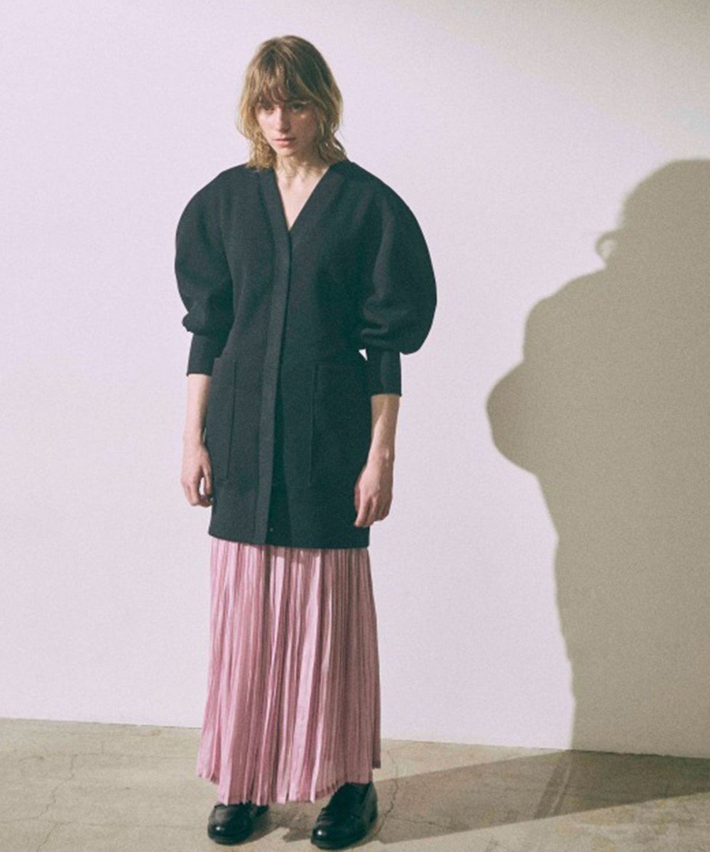 【フォルフォルモ/FORFORMO】の【洗える】Round Sleeve Cardigan ラウンドスリーブカーディガン インテリア・キッズ・メンズ・レディースファッション・服の通販 founy(ファニー) 　ファッション　Fashion　レディースファッション　Fashion for Women　トップス・カットソー　Cut & Sew Tops　カーディガン・羽織り　Layered Style Cardigans　洗える　Machine Washable　カーディガン　Cardigan, Knitwear　スリム　Slim, Slim Fit　テクスチャー　Texture, Textured Fabric　フォルム　Silhouette, Form　羽織　Haori, Light Jacket　冬　Winter / This Winter　A/W・秋冬　Autumn/Winter　S/S・春夏　SS, Spring/Summer, Warm Season　新作・新入荷　New Arrivals / New In　おすすめ　Recommended / Our Picks　夏　Summer　ブラック|ID: prp329100004714280 ipo3291000000034058607