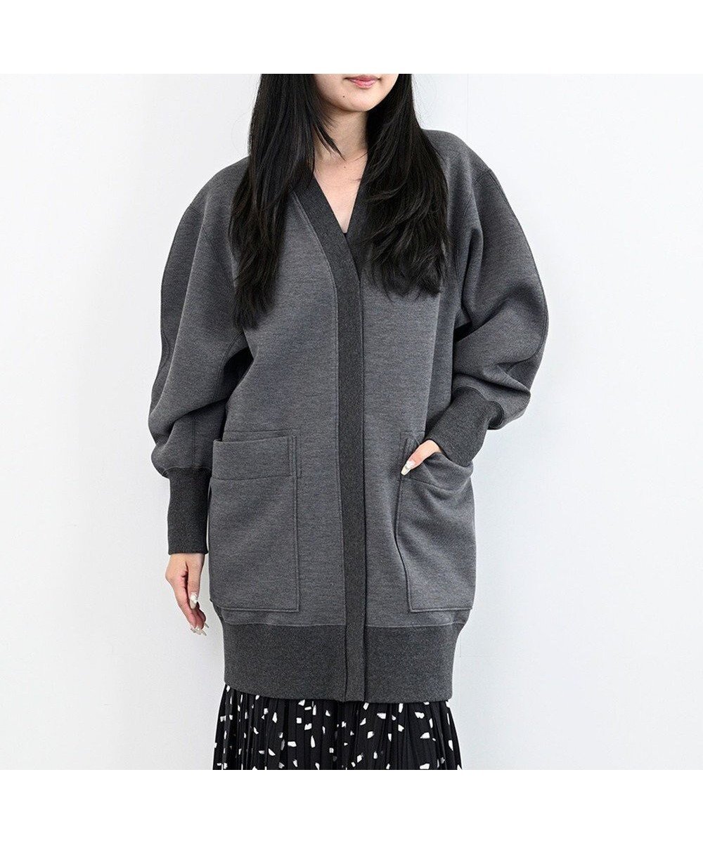 【フォルフォルモ/FORFORMO】の【洗える】Round Sleeve Cardigan ラウンドスリーブカーディガン インテリア・キッズ・メンズ・レディースファッション・服の通販 founy(ファニー) 　ファッション　Fashion　レディースファッション　Fashion for Women　トップス・カットソー　Cut & Sew Tops　カーディガン・羽織り　Layered Style Cardigans　洗える　Machine Washable　カーディガン　Cardigan, Knitwear　スリム　Slim, Slim Fit　テクスチャー　Texture, Textured Fabric　フォルム　Silhouette, Form　羽織　Haori, Light Jacket　冬　Winter / This Winter　A/W・秋冬　Autumn/Winter　S/S・春夏　SS, Spring/Summer, Warm Season　新作・新入荷　New Arrivals / New In　おすすめ　Recommended / Our Picks　夏　Summer　チャコールグレー|ID: prp329100004714280 ipo3291000000034070669