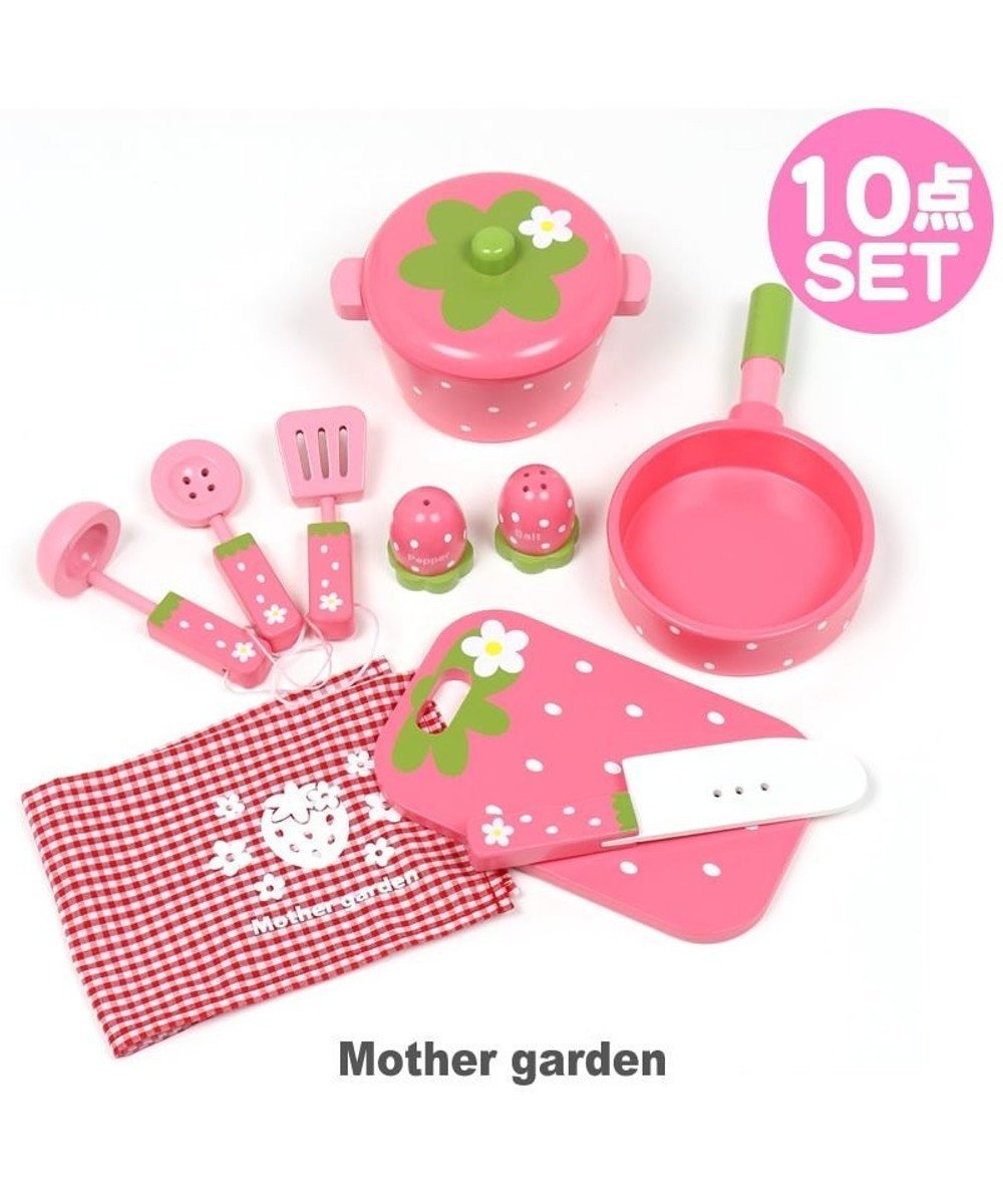 【マザーガーデン/Mother garden / KIDS】のマザーガーデン 野いちごままごと キッチンツールセット《粒々いちご柄 》 インテリア・キッズ・メンズ・レディースファッション・服の通販 founy(ファニー) 　ファッション　Fashion　キッズファッション　Fashion for Kids　ガーデン　Garden, Gardening　お家時間・ステイホーム　Stay Home / At Home　クリスマス X'mas　Christmas / X'mas　ギフト プレゼント　Gift / Present　粒々いちご柄|ID: prp329100004714314 ipo3291000000034220567