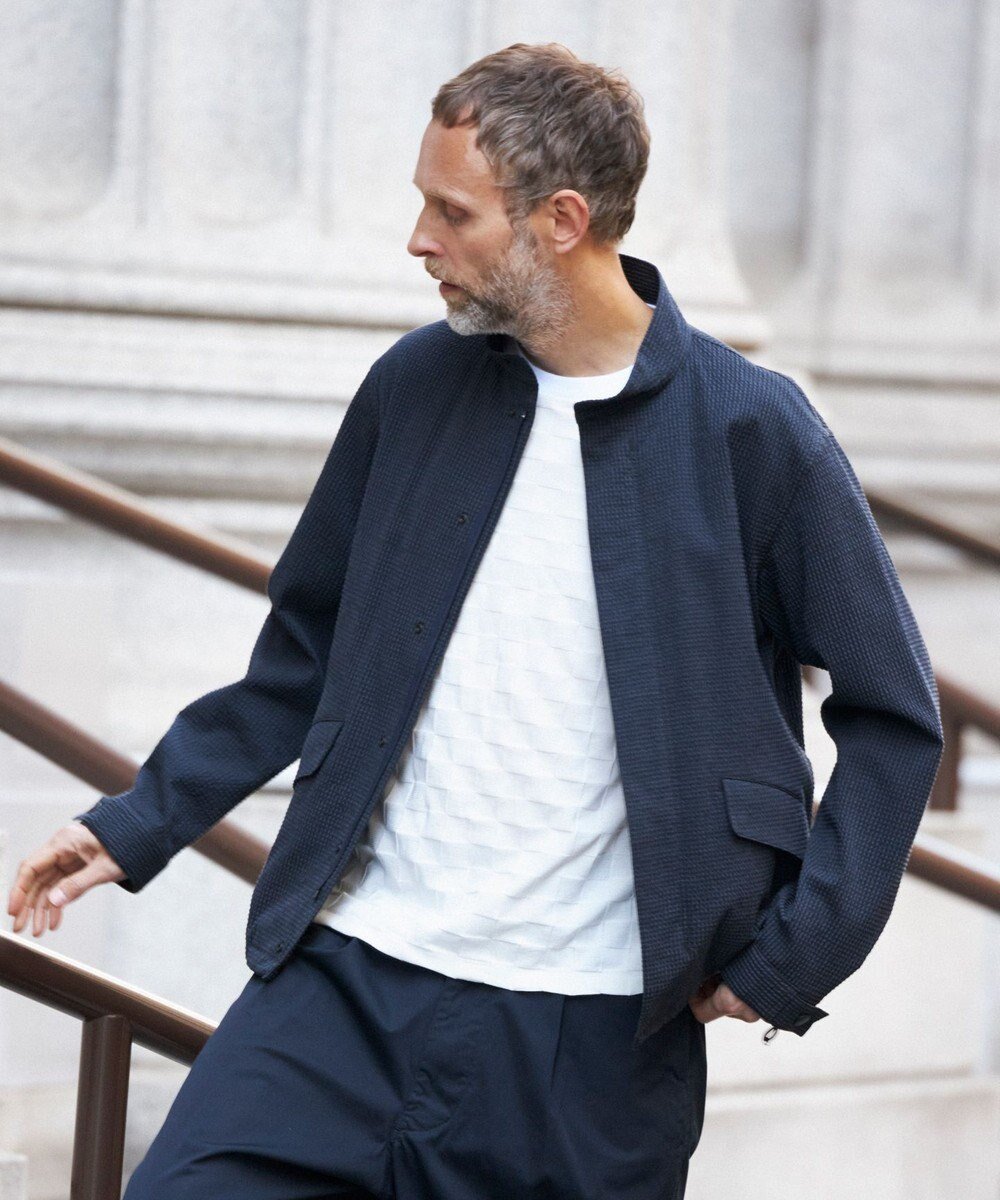 【ジェイ プレス/J.PRESS / MEN】のハイパワーストレッチサッカー ハーバーブルゾン 人気、トレンドファッション・服の通販 founy(ファニー) 　ファッション　Fashion　メンズファッション　Fashion for Men　アウター　Men's Coats Outerwear　ブルゾンジャケット / カジュアルアウター　Bomber Jackets & Blousons　カットソー　Cut and Sewn Top　サッカー　Seersucker, Summer Fabric　ジャケット　Jacket, Outerwear　スタンド　Stand Collar, Upright Stand　パーカー　Hoodie, Parka　ブルゾン　Blouson, Bomber Jacket　夏　Summer　春　Spring　S/S・春夏　SS, Spring/Summer, Warm Season　軽量　Lightweight, Ultra Light　 other-1|ID: prp329100004714318 ipo3291000000034922214