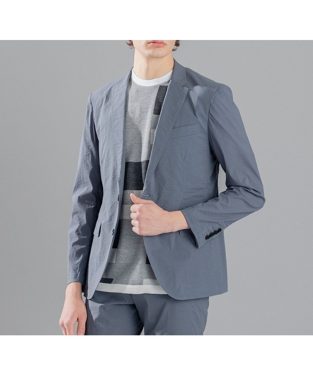 【ジョゼフ オム/JOSEPH HOMME / MEN】のスーパーストレッチウェザー ジャケット インテリア・キッズ・メンズ・レディースファッション・服の通販 founy(ファニー) 　ファッション　Fashion　メンズファッション　Fashion for Men　アウター　Men's Coats Outerwear　テーラードジャケット　Tailored Jackets & Blazers　シェイプ　Shape, Slim Fit　シンプル　Simple, Minimal　ジャケット　Jacket, Outerwear　ストレッチ　Stretch, Stretchy Fabric　セットアップ　Set-Up, Coordinated Outfit　センター　Center, Center Line　フラップ　Flap, Flap Pocket　ベーシック　Basic, Essential　ポケット　Pocket, Pocket Detail　ワッシャー　Washer, Crinkled Finish　夏　Summer　春　Spring　S/S・春夏　SS, Spring/Summer, Warm Season　軽量　Lightweight, Ultra Light　ライトグレー系|ID: prp329100004714334 ipo3291000000034058864