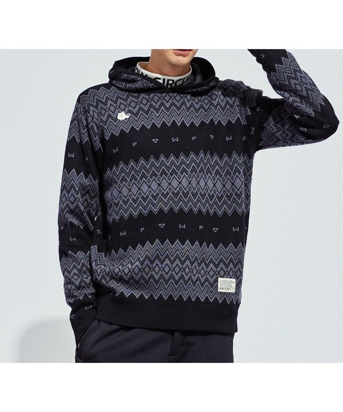 【ピーダブリュサーキュラス/PW CIRCULUS / MEN】の【手洗い可】【MEN】フェアアイルニットフーディ インテリア・キッズ・メンズ・レディースファッション・服の通販 founy(ファニー) https://founy.com/ ファッション Fashion メンズファッション Fashion for Men トップス・カットソー Cut & Sew Tops ニット・セーター / 定番トップス Knit Tops & Sweaters セーター Sweater, Knitwear プリント Print, Printed Pattern ラウンド Round, Round Neck 冬 Winter / This Winter A/W・秋冬 Autumn/Winter |ID: prp329100004714348 ipo3291000000034058921