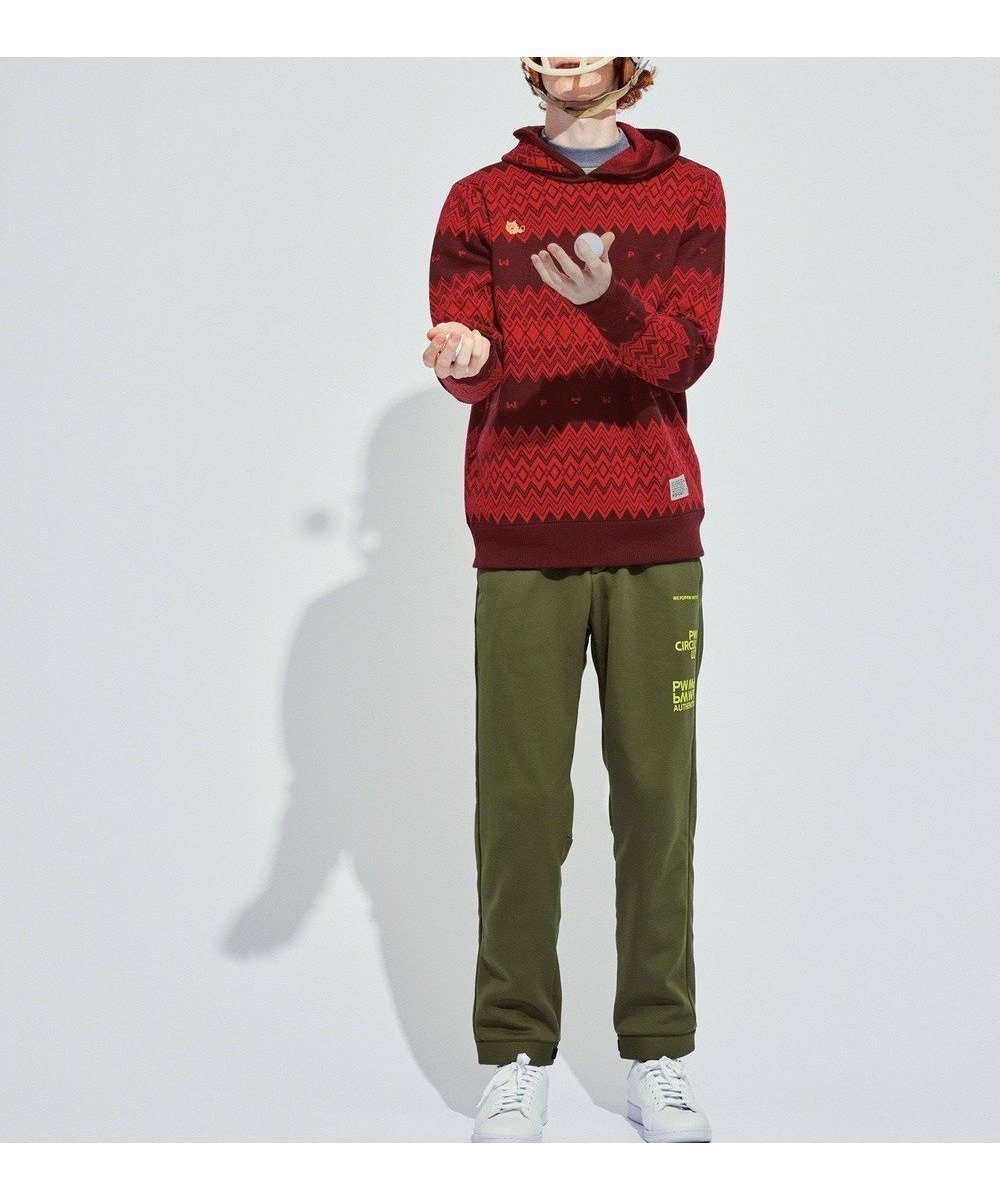 【ピーダブリュサーキュラス/PW CIRCULUS / MEN】の【手洗い可】【MEN】フェアアイルニットフーディ インテリア・キッズ・メンズ・レディースファッション・服の通販 founy(ファニー) 　ファッション　Fashion　メンズファッション　Fashion for Men　トップス・カットソー　Cut & Sew Tops　ニット・セーター / 定番トップス　Knit Tops & Sweaters　セーター　Sweater, Knitwear　プリント　Print, Printed Pattern　ラウンド　Round, Round Neck　冬　Winter / This Winter　A/W・秋冬　Autumn/Winter　レッド系5|ID: prp329100004714348 ipo3291000000034295195