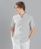 【ジョゼフ オム/JOSEPH HOMME / MEN】のリネンストレッチブロード ウィングカラー半袖シャツ スカイブルー系|ID: prp329100004714351 ipo3291000000034058932