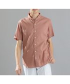 【ジョゼフ オム/JOSEPH HOMME / MEN】のリネンストレッチブロード ウィングカラー半袖シャツ ライトオレンジ系|ID: prp329100004714351 ipo3291000000034526238