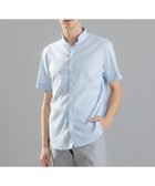 【ジョゼフ オム/JOSEPH HOMME / MEN】のリネンストレッチブロード ウィングカラー半袖シャツ スカイブルー系|ID: prp329100004714351 ipo3291000000034526239