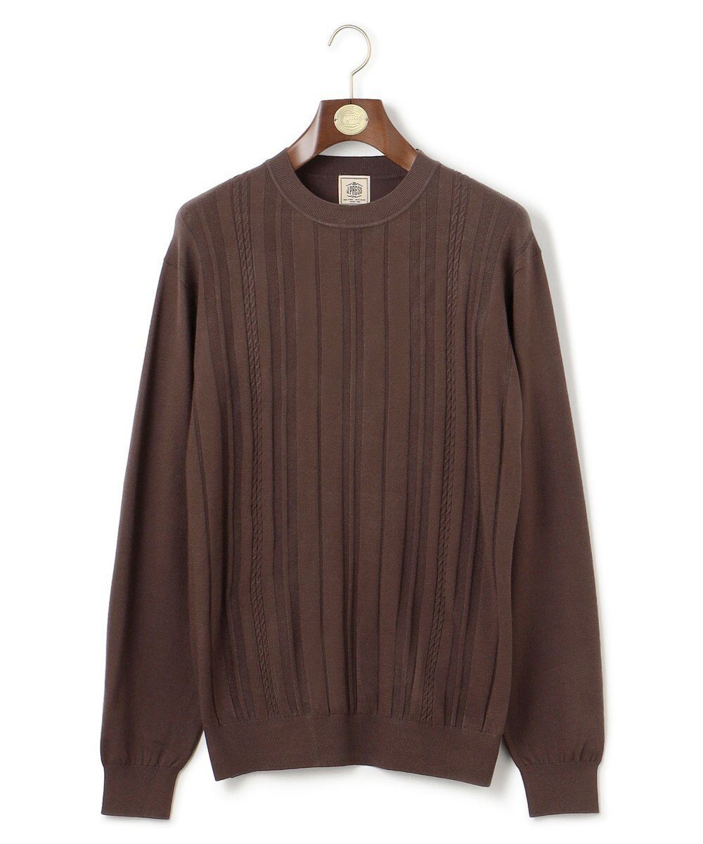 【ジェイ プレス/J.PRESS / MEN】の【FLEX YARN】ケーブルニット インテリア・キッズ・メンズ・レディースファッション・服の通販 founy(ファニー) 　ファッション　Fashion　メンズファッション　Fashion for Men　トップス・カットソー　Cut & Sew Tops　ニット・セーター / 定番トップス　Knit Tops & Sweaters　ジャケット　Jacket, Outerwear　ストレッチ　Stretch, Stretchy Fabric　セーター　Sweater, Knitwear　定番　Standard, Basic Item　A/W・秋冬　Autumn/Winter　ブラウン系|ID: prp329100004714352 ipo3291000000034058938