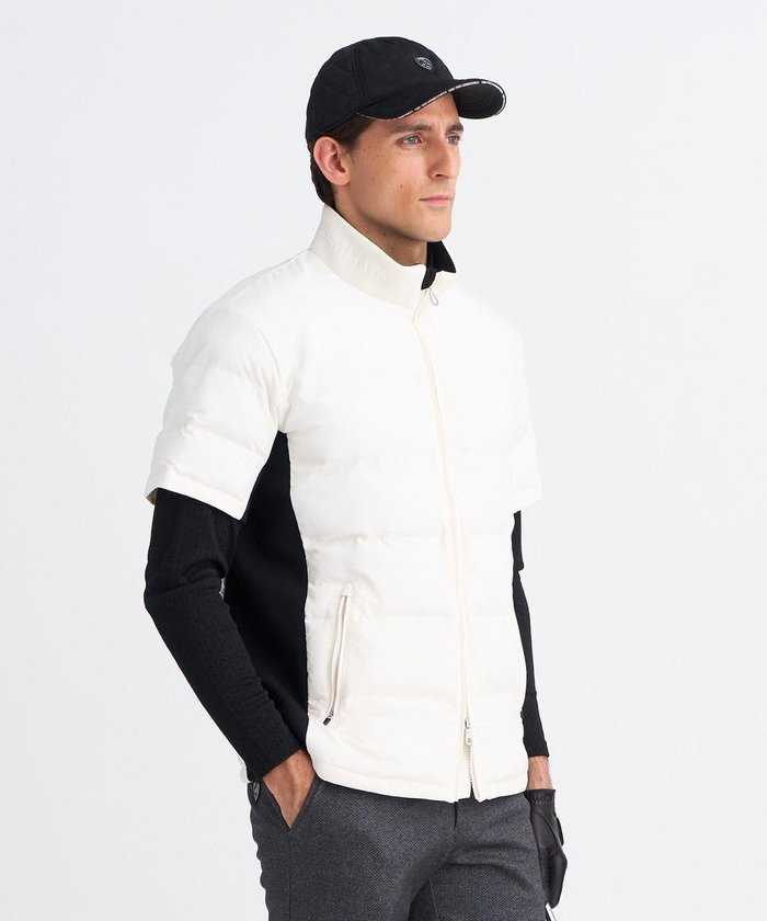 【23区 ゴルフ/23区GOLF / MEN】の【MEN】半袖パディングブルゾン インテリア・キッズ・メンズ・レディースファッション・服の通販 founy(ファニー) https://founy.com/ ファッション Fashion メンズファッション Fashion for Men アウター Men's Coats Outerwear ブルゾンジャケット / カジュアルアウター Bomber Jackets & Blousons 軽量 Lightweight, Ultra Light シンプル Simple, Minimal ジャケット Jacket, Outerwear タフタ Taffeta, Structured Fabric ダウン Down, Puffer ドローコード Drawcord, Drawstring Cord ブルゾン Blouson, Bomber Jacket 半袖 Short Sleeve, Half Sleeve ラウンド Round, Round Neck A/W・秋冬 Autumn/Winter エレガント 上品 Elegant ゴルフ Golf |ID: prp329100004714357 ipo3291000000035584593