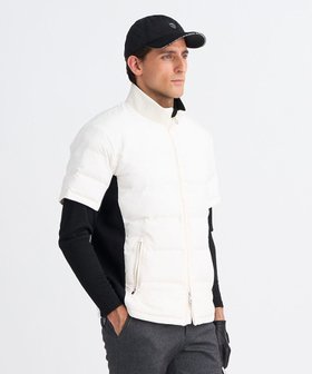 【23区 ゴルフ/23区GOLF / MEN】の【MEN】半袖パディングブルゾン 人気、トレンドファッション・服の通販 founy(ファニー) ファッション Fashion メンズファッション Fashion for Men アウター Men's Coats Outerwear ブルゾンジャケット / カジュアルアウター Bomber Jackets & Blousons 軽量 Lightweight, Ultra Light シンプル Simple, Minimal ジャケット Jacket, Outerwear タフタ Taffeta, Structured Fabric ダウン Down, Puffer ドローコード Drawcord, Drawstring Cord ブルゾン Blouson, Bomber Jacket 半袖 Short Sleeve, Half Sleeve ラウンド Round, Round Neck A/W・秋冬 Autumn/Winter エレガント 上品 Elegant ゴルフ Golf |ID:prp329100004714357