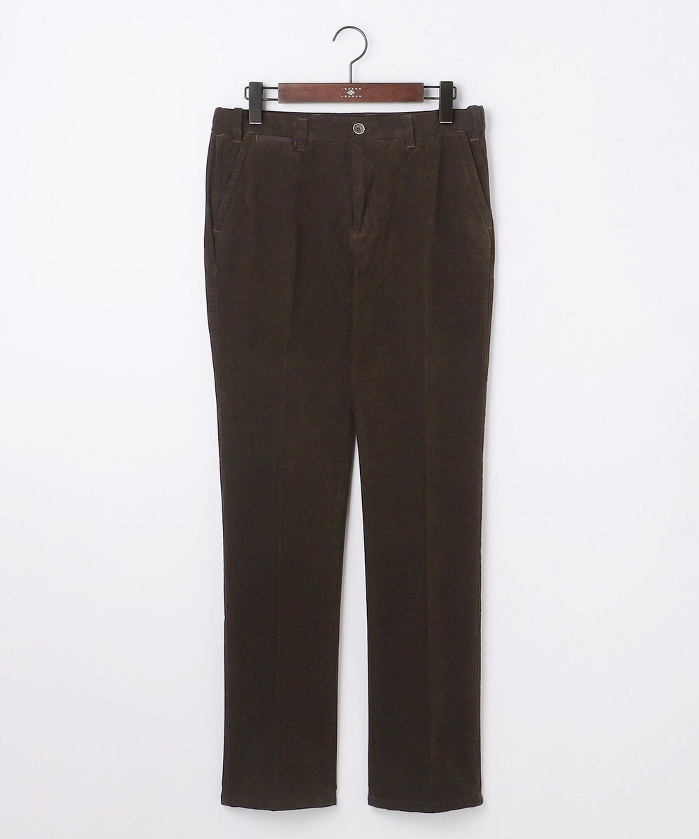 【ジョセフ アブード/JOSEPH ABBOUD / MEN】の【ウエストも伸びる!/暖かパンツ/オーガニックコットン使用】ライスコールストレッチパンツ インテリア・キッズ・メンズ・レディースファッション・服の通販 founy(ファニー) 　ファッション　Fashion　メンズファッション　Fashion for Men　ボトムス　Bottoms　ウォーム　Warm Fabric　春　Spring　ジャケット　Jacket, Outerwear　ストレッチ　Stretch, Stretchy Fabric　防寒　Cold Protection, Winter-Ready　リラックス　Relax, Relaxed Fit　冬　Winter / This Winter　S/S・春夏　SS, Spring/Summer, Warm Season　新作・新入荷　New Arrivals / New In　おすすめ　Recommended / Our Picks　夏　Summer　ビジネス 仕事 通勤　Business / Work / Commuting　ダークブラウン系|ID: prp329100004714359 ipo3291000000034059027