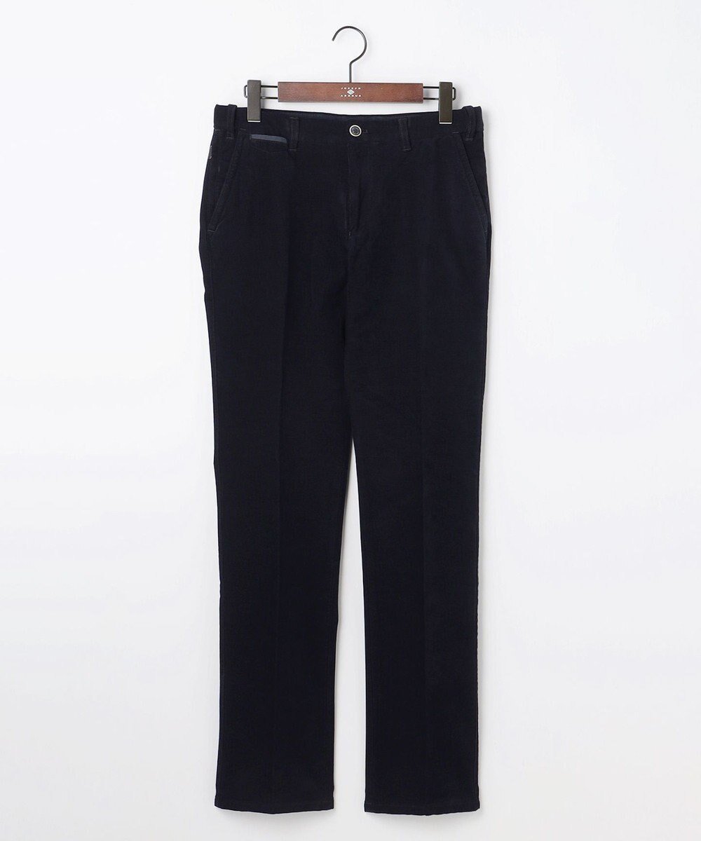 【ジョセフ アブード/JOSEPH ABBOUD / MEN】の【ウエストも伸びる!/暖かパンツ/オーガニックコットン使用】ライスコールストレッチパンツ インテリア・キッズ・メンズ・レディースファッション・服の通販 founy(ファニー) 　ファッション　Fashion　メンズファッション　Fashion for Men　ボトムス　Bottoms　ウォーム　Warm Fabric　春　Spring　ジャケット　Jacket, Outerwear　ストレッチ　Stretch, Stretchy Fabric　防寒　Cold Protection, Winter-Ready　リラックス　Relax, Relaxed Fit　冬　Winter / This Winter　S/S・春夏　SS, Spring/Summer, Warm Season　おすすめ　Recommended / Our Picks　夏　Summer　ビジネス 仕事 通勤　Business / Work / Commuting　ネイビー系|ID: prp329100004714359 ipo3291000000035634658