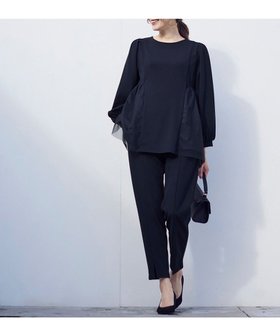 【エニィ スィス/any SiS】の【WEB・一部店舗限定】ペプラムチュールコンビ セット 人気、トレンドファッション・服の通販 founy(ファニー) ファッション Fashion レディースファッション Fashion for Women ワンピース Dresses ジョーゼット Georgette, Semi-Sheer Fabric セットアップ Set-Up, Coordinated Outfit センター Center, Center Line チュール Tulip, Tulip Motif パーティ Party, Party Style フェミニン Feminine, Girly リラックス Relax, Relaxed Fit A/W・秋冬 Autumn/Winter 旅行 Travel エレガント 上品 Elegant セレモニー Ceremony 新作・新入荷 New Arrivals / New In |ID:prp329100004714360