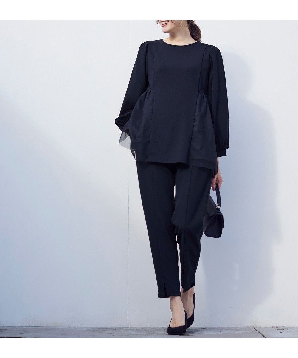 【エニィ スィス/any SiS】の【WEB・一部店舗限定】ペプラムチュールコンビ セット 人気、トレンドファッション・服の通販 founy(ファニー) ファッション Fashion レディースファッション Fashion for Women ワンピース Dresses ジョーゼット Georgette, Semi-Sheer Fabric セットアップ Set-Up, Coordinated Outfit センター Center, Center Line チュール Tulip, Tulip Motif パーティ Party, Party Style フェミニン Feminine, Girly リラックス Relax, Relaxed Fit A/W・秋冬 Autumn/Winter 旅行 Travel エレガント 上品 Elegant セレモニー Ceremony 新作・新入荷 New Arrivals / New In other-1|ID: prp329100004714360 ipo3291000000034347962