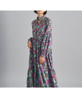 【グレース コンチネンタル/GRACE CONTINENTAL】のフラワープリントカフタンワンピース 人気、トレンドファッション・服の通販 founy(ファニー) ファッション Fashion レディースファッション Fashion for Women ワンピース Dresses スキッパー Skipper, Open Collar ティアード Tiered, Tiered Style フェミニン Feminine, Girly フラワー Flower, Floral リラックス Relax, Relaxed Fit ロング Long, Long-Length 夏 Summer 春 Spring S/S・春夏 SS, Spring/Summer, Warm Season |ID:prp329100004714369