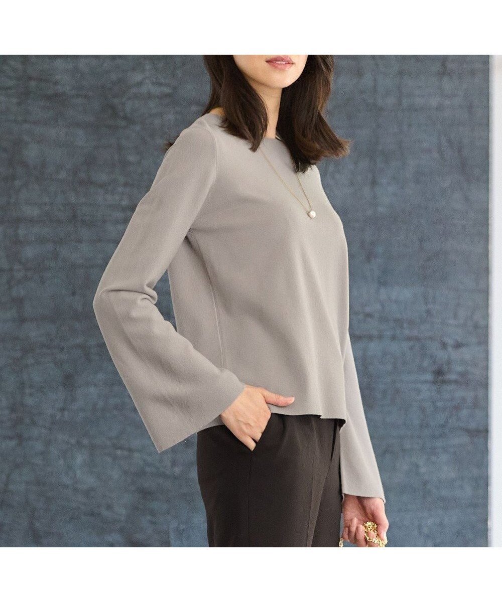 【自由区/JIYU-KU】の【セットアップ対応・洗える】レーヨンストレッチフレアスリーブ ニット インテリア・キッズ・メンズ・レディースファッション・服の通販 founy(ファニー) ファッション Fashion レディースファッション Fashion for Women トップス・カットソー Cut & Sew Tops ニット Knit Tops & Sweaters セットアップ Matching Sets レディーストップス・ブラウス Tops & Blouses / Assorted Women's Tops おすすめ Recommended / Our Picks エレガント 上品 Elegant ストレッチ Stretch, Stretchy Fabric スリーブ Sleeve, Long Sleeve / Short Sleeve セットアップ Set-Up, Coordinated Outfit セーター Sweater, Knitwear フレア Flare, Flared 洗える Machine Washable A/W・秋冬 Autumn/Winter Lモーブ系|ID: prp329100004714375 ipo3291000000034484595