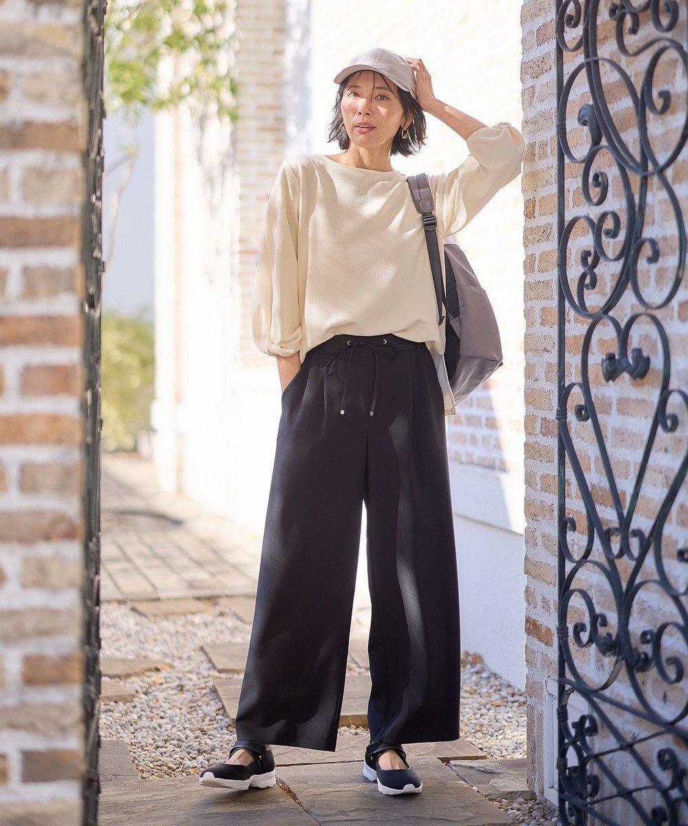 【エニー/ANY】の【洗濯機可/ウエストゴム/ストレッチ/セットアップ可】イージィケアストレッチワイドパンツ 人気、トレンドファッション・服の通販 founy(ファニー) ファッション Fashion レディースファッション Fashion for Women セットアップ Matching Sets レディースパンツ・ボトムス Pants & Trousers / Bottoms 春 Spring ストレッチ Stretch, Stretchy Fabric セットアップ Set-Up, Coordinated Outfit フラット Flat, Flat Shoes ワイド Wide, Wide Fit S/S・春夏 SS, Spring/Summer, Warm Season 夏 Summer セレモニー Ceremony ビジネス 仕事 通勤 Business / Work / Commuting other-1|ID: prp329100004714383 ipo3291000000034211553