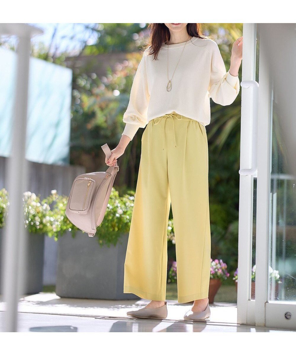 【エニー/ANY】の【洗濯機可/ウエストゴム/ストレッチ/セットアップ可】イージィケアストレッチワイドパンツ インテリア・キッズ・メンズ・レディースファッション・服の通販 founy(ファニー) ファッション Fashion レディースファッション Fashion for Women セットアップ Matching Sets レディースパンツ・ボトムス Pants & Trousers / Bottoms 春 Spring ストレッチ Stretch, Stretchy Fabric セットアップ Set-Up, Coordinated Outfit フラット Flat, Flat Shoes ワイド Wide, Wide Fit S/S・春夏 SS, Spring/Summer, Warm Season 夏 Summer セレモニー Ceremony ビジネス 仕事 通勤 Business / Work / Commuting イエロー|ID: prp329100004714383 ipo3291000000034211559